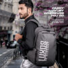 LUXOS Business Elite backpack for professionals with smart security features, digital lock, and elegant design